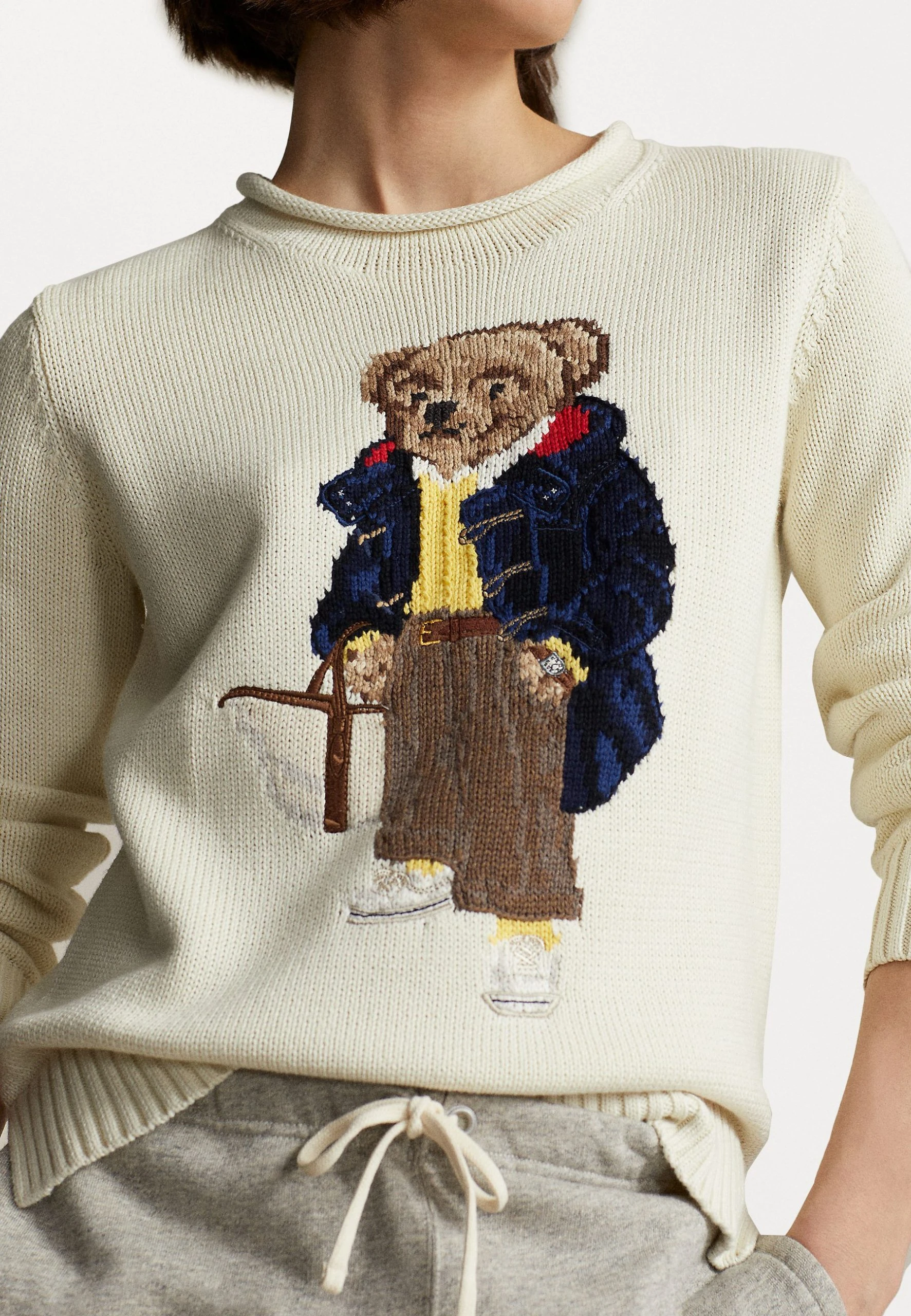 Polo Ralph Lauren BEAR LONG SLEEVE - Sweter - Chic Cream 7 Polo Ralph Lauren BEAR LONG SLEEVE - Sweter - Chic Cream - obrazek 5