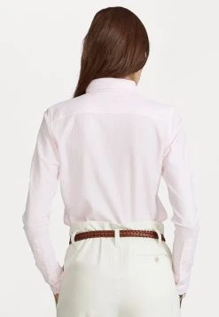 Polo Ralph Lauren STRIPED OXFORD SHIRT - Koszula - Carmel Pink/white -Polo Ralph Lauren c358f2fa8fbb40f089174d472ef53449