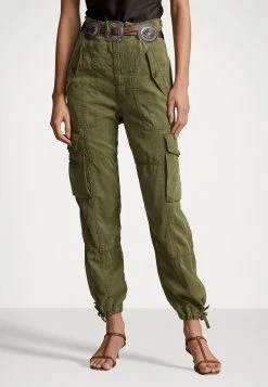 Polo Ralph Lauren ANKLE FLAT FRONT - Bojówki - New Olive