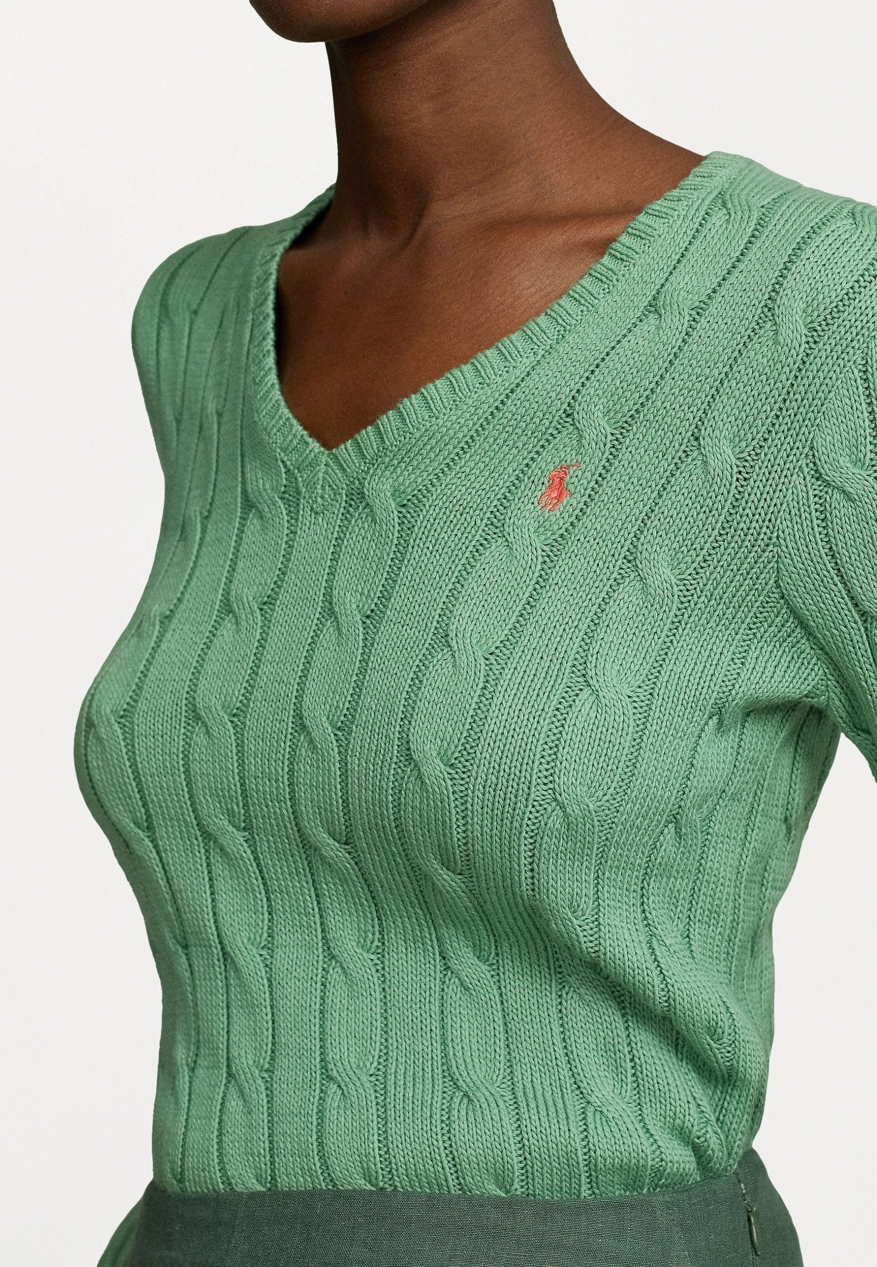 Polo Ralph Lauren KIMBERLY LONG SLEEVE - Sweter - Outback Green 7 Polo Ralph Lauren KIMBERLY LONG SLEEVE - Sweter - Outback Green - obrazek 5
