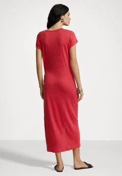 Polo Ralph Lauren SHORT SLEEVE DAY DRESS - Sukienka Etui - Sunset Red -Polo Ralph Lauren c99cf2b27ce7403c92edff507d5f4312