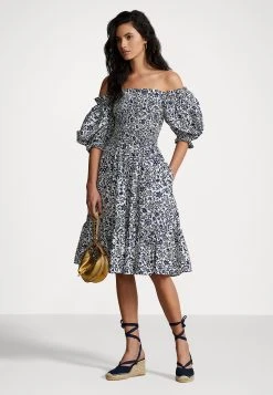 Polo Ralph Lauren ELERY SHORT SLEEVE DAY DRESS - Sukienka Letnia - Ink -Polo Ralph Lauren ca719a3b25814349b5a53b4b20ec0d50