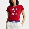 Polo Ralph Lauren BALL SHORT SLEEVE - T-shirt Z Nadrukiem - Red -Polo Ralph Lauren cff6e8e3783b49bfa2767909b139e8e5