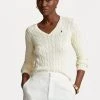 Polo Ralph Lauren KIMBERLY LONG SLEEVE - Sweter - Cream -Polo Ralph Lauren d17261b24b6f480f92e8786e5fd8e63e