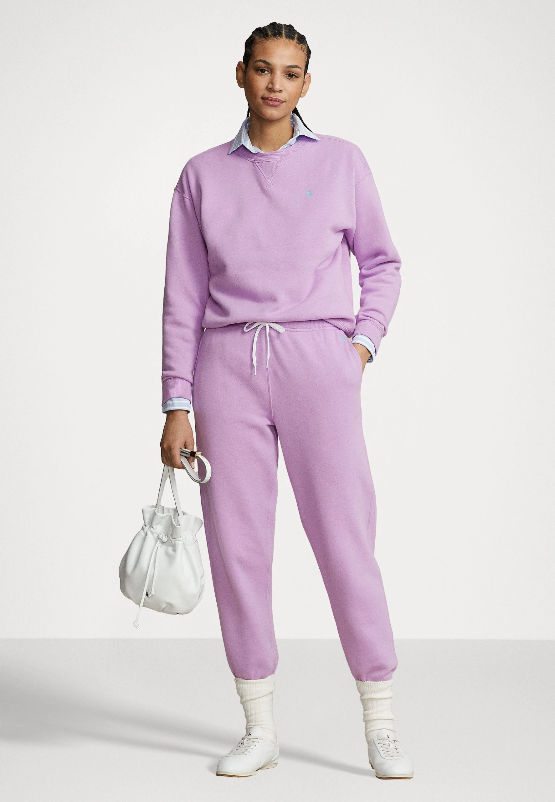 Polo Ralph Lauren ANKLE ATHLETIC - Spodnie Treningowe - Soft Lilac 4 Polo Ralph Lauren ANKLE ATHLETIC - Spodnie Treningowe - Soft Lilac - obrazek 2