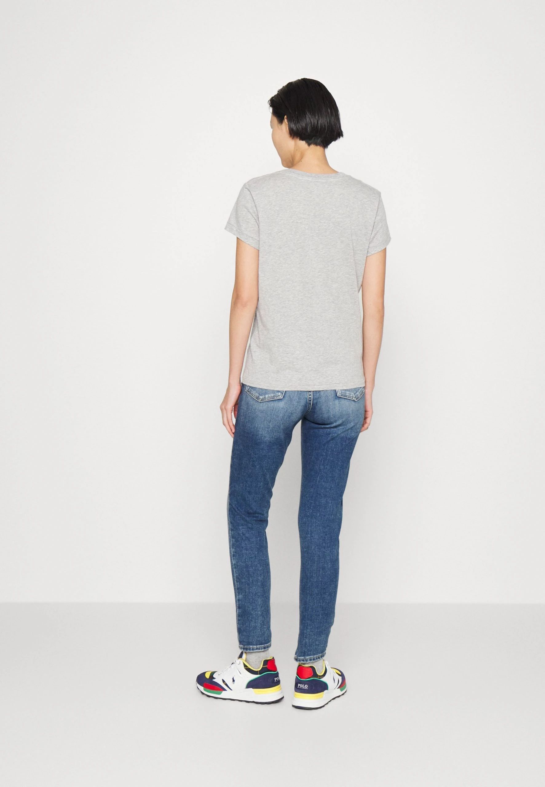 Polo Ralph Lauren V-NECK - T-shirt Basic - Cobblestone Heather 5 Polo Ralph Lauren V-NECK - T-shirt Basic - Cobblestone Heather - obrazek 3
