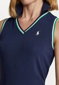 Polo Ralph Lauren SLEEVELESS - Koszulka Polo - Refined Navy/white -Polo Ralph Lauren d99c4dc428134f96b99e504871c8a8b2