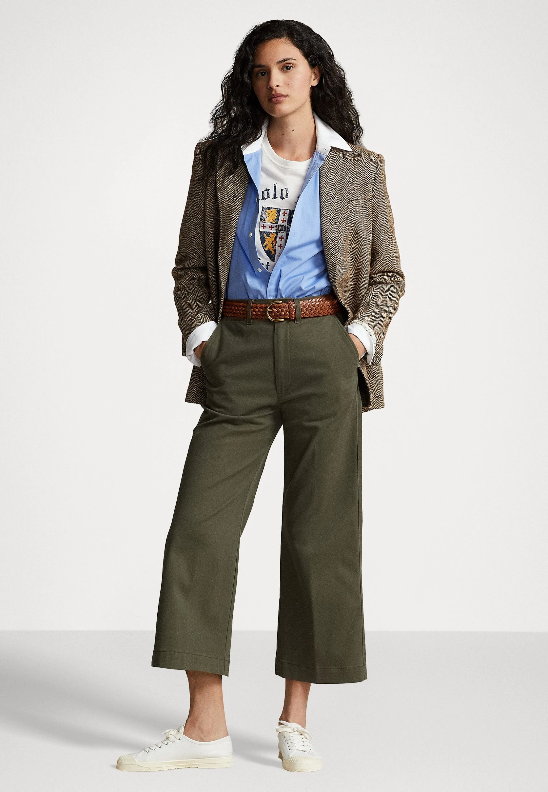 Polo Ralph Lauren CHNO CROPPED FLAT FRONT - Spodnie Materiałowe - Outdoors Olive 4 Polo Ralph Lauren CHNO CROPPED FLAT FRONT - Spodnie Materiałowe - Outdoors Olive - obrazek 2
