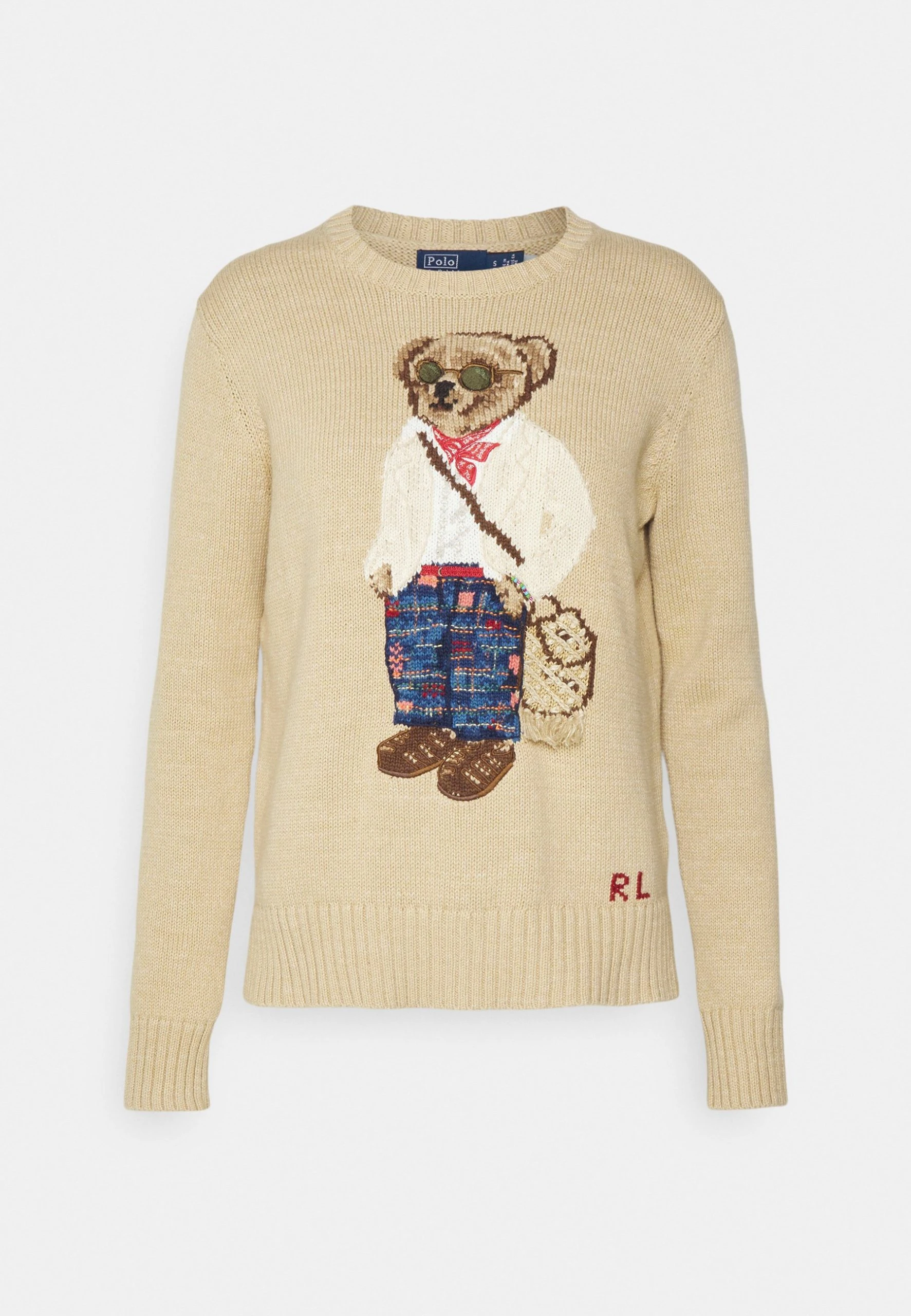Polo Ralph Lauren BEAR-LONG SLEEVE-PULLOVER - Sweter - Tan Multi 7 Polo Ralph Lauren BEAR-LONG SLEEVE-PULLOVER - Sweter - Tan Multi - obrazek 5
