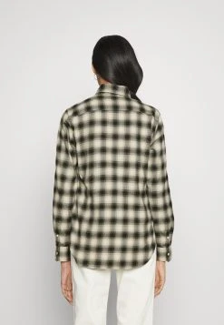 Polo Ralph Lauren GEORGIA LONG SLEEVE BUTTON FRONT - Koszula - Cream/black Ombre -Polo Ralph Lauren e29a958420e249e0838d9d7c34f5808c