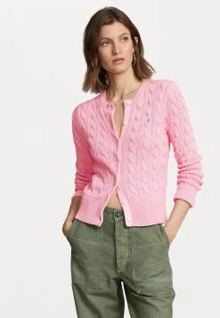 Polo Ralph Lauren LONG SLEEVE CARDIGAN - Kardigan - Carmel Pink