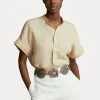 Polo Ralph Lauren ALEN SHORT SLEEVE BUTTON FRONT SHIRT - Koszula - Spring Beige -Polo Ralph Lauren e4c82f81f99a4e809b54b014710194e6