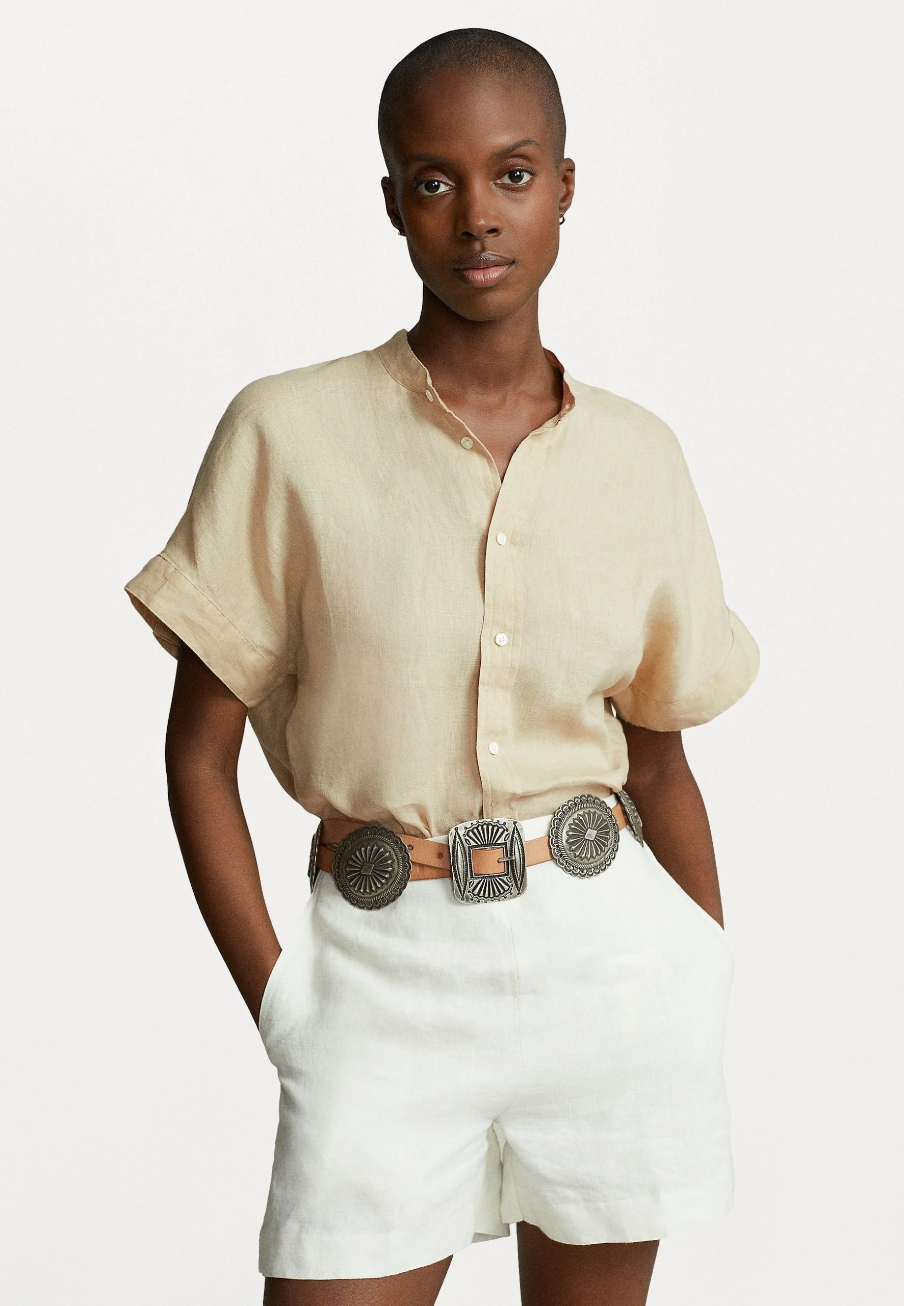 Polo Ralph Lauren ALEN SHORT SLEEVE BUTTON FRONT SHIRT - Koszula - Spring Beige 3 Polo Ralph Lauren ALEN SHORT SLEEVE BUTTON FRONT SHIRT - Koszula - Spring Beige