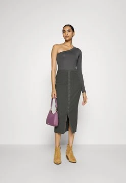 Polo Ralph Lauren Spódnica Trapezowa - Charcoal Grey -Polo Ralph Lauren e9d25eee24c342908ad0b048d1e25a4c