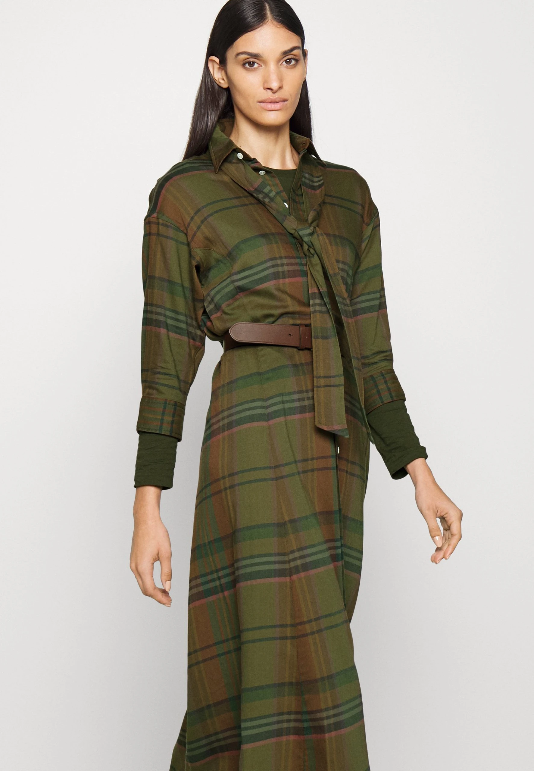 Polo Ralph Lauren BETANY LONG SLEEVE DAY DRESS - Sukienka Letnia - Brown/olive Multi Plaid 7 Polo Ralph Lauren BETANY LONG SLEEVE DAY DRESS - Sukienka Letnia - Brown/olive Multi Plaid - obrazek 5