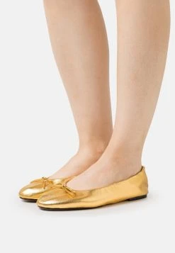 Polo Ralph Lauren BALLET FLATS - Baleriny - Gold