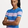 Polo Ralph Lauren STRIPE SHORT SLEEVE - T-shirt Z Nadrukiem - Colby Blue/soft Lilac 1 Polo Ralph Lauren STRIPE SHORT SLEEVE - T-shirt Z Nadrukiem - Colby Blue/soft Lilac -Polo Ralph Lauren ed68b6bd7e6e4477bc5657d87a2fc35f