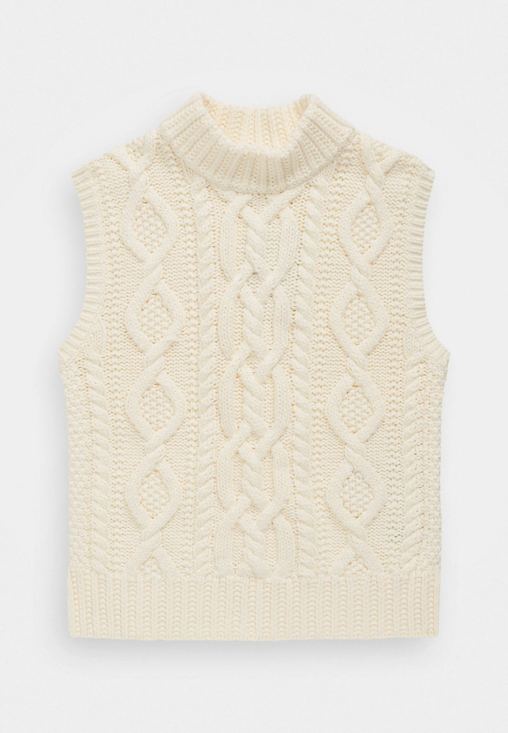 Polo Ralph Lauren ARAN SLEEVELESS - Sweter - Chic Cream 6 Polo Ralph Lauren ARAN SLEEVELESS - Sweter - Chic Cream - obrazek 4