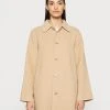 Polo Ralph Lauren CAR UNLINED COAT - Klasyczny Płaszcz - Light Tan Melange