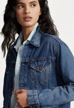 Polo Ralph Lauren CLASSIC STANDARD UNLINED TRUCKER JACKET - Kurtka Jeansowa - Meuse Wash -Polo Ralph Lauren f65c345115ef428c871f7a94ac663193