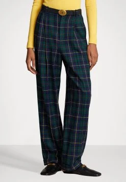 Polo Ralph Lauren FULL LENGTH PLEATED - Spodnie Materiałowe - Tartan