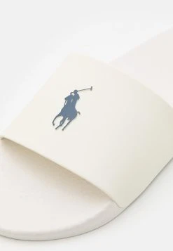 Polo Ralph Lauren SLIDE UNISEX - Sandały Kąpielowe - Deckwash White/navy -Polo Ralph Lauren f9763922d7d24ddbb40ee749f2102203
