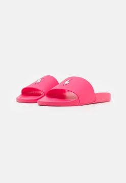 Polo Ralph Lauren SLIDE UNISEX - Sandały Kąpielowe - Hot Pink/white