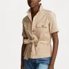 Polo Ralph Lauren SHORT SLEEVE BUTTON FRONT SHIRT - Koszula - Classic Tan