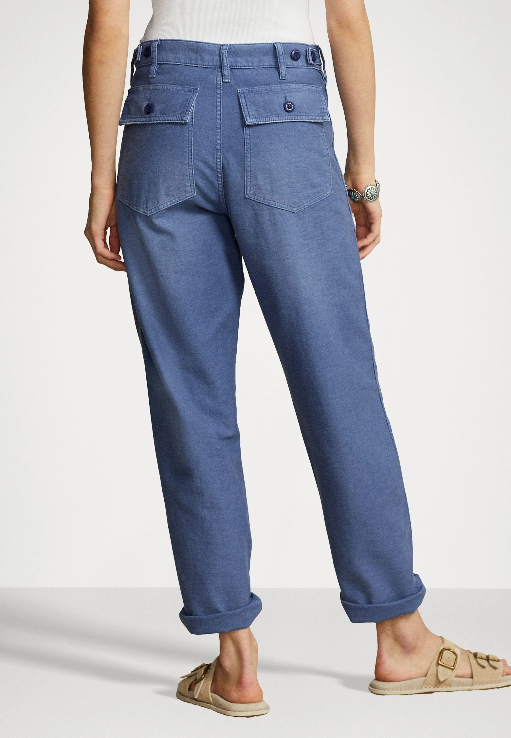Polo Ralph Lauren MILTRY ANKLE FLAT FRONT - Spodnie Materiałowe - Nimes Blue 5 Polo Ralph Lauren MILTRY ANKLE FLAT FRONT - Spodnie Materiałowe - Nimes Blue - obrazek 3